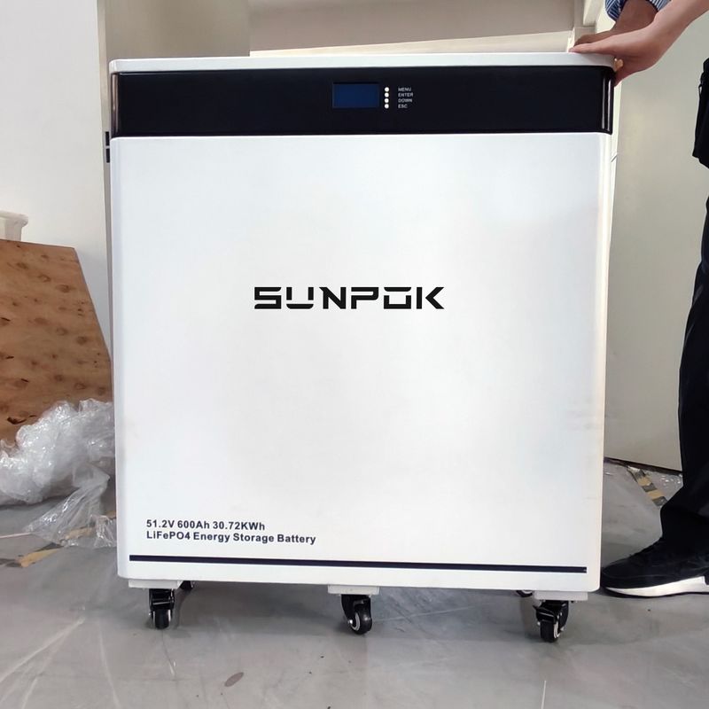 48v 51.2v 600ah Tipo pavimento Lifepo4 Batteria 200A Smart BMS 30kwh Batteria al litio per lo stoccaggio di energia domestica