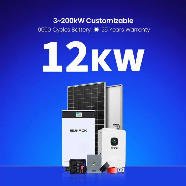 5Kw 10Kw 12Kw 15Kw 18Kw 20Kw 25Kw 30Kw Off Grid Sistema di energia solare