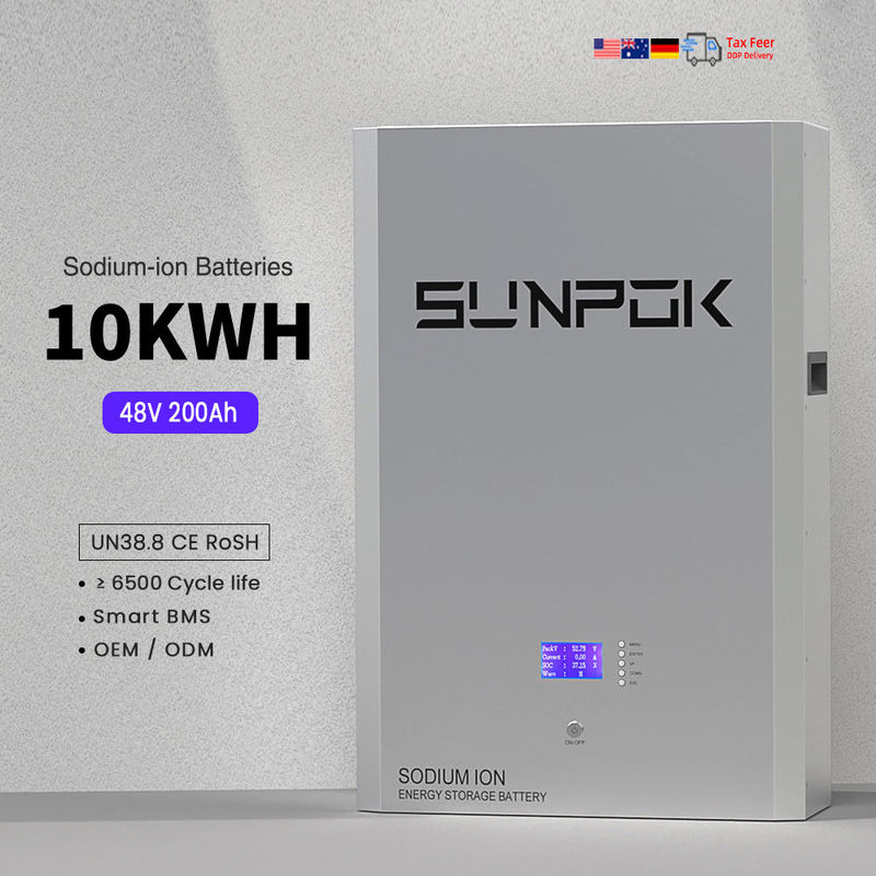 48V 10kwh Batteria agli ioni di sodio Batteria di stoccaggio agli ioni di sodio Batteria solare Power Bank Power Wall Batterie ricaricabili agli ioni di sodio