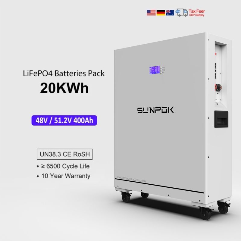 48V 51.2V Lifepo4 400Ah 20Kwh Ess Batteria agli ioni di litio Power Wall Home Energy Storage System
