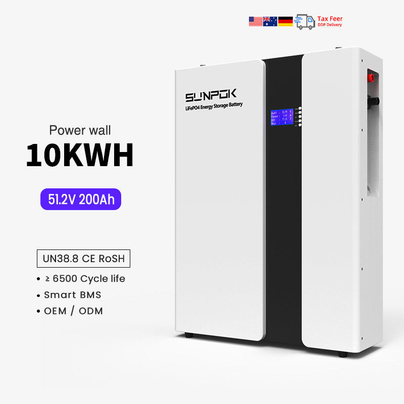 Lifepo4 Batteria 48V 51.2V 10KWH Batteria al litio montata a parete 48Volt 200ah Batteria agli ioni di litio Solare per sistema solare