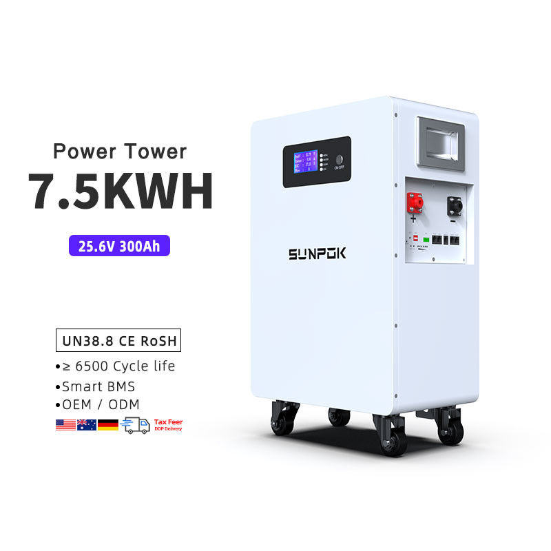 2025 Nuovo design 7.5Kwh batteria 24V 300 batteria ioni di litio 300Ah batteria di litio 300Ah sistemi di accumulo di energia solare