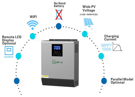 Wifi Low Frequency 5kw 5kva 6kw Mppt Off Grid Solar Power Hybrid Inverter