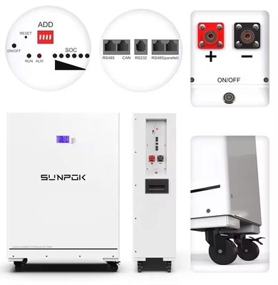 48V 51.2V 400Ah LiFePO4 Energy Storage Battery Pack 20kWh LiFePO4 per sistema di accumulo energetico domestico